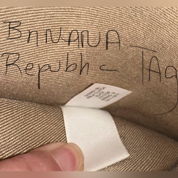 Banana Republic Black Clutch Silver Chain &Buckle Purse Handbag NWT old stock - Picture 9 of 9